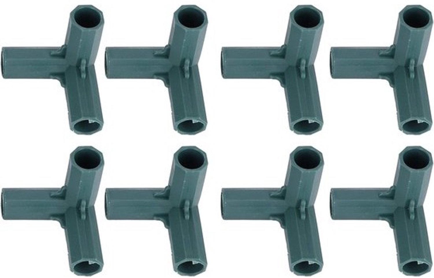 Kas Frame Connectoren - Plant Steunbeugels - Tuinieren Kas Bouwen - 3-weg Stabiliteit - 16 MM Diameter