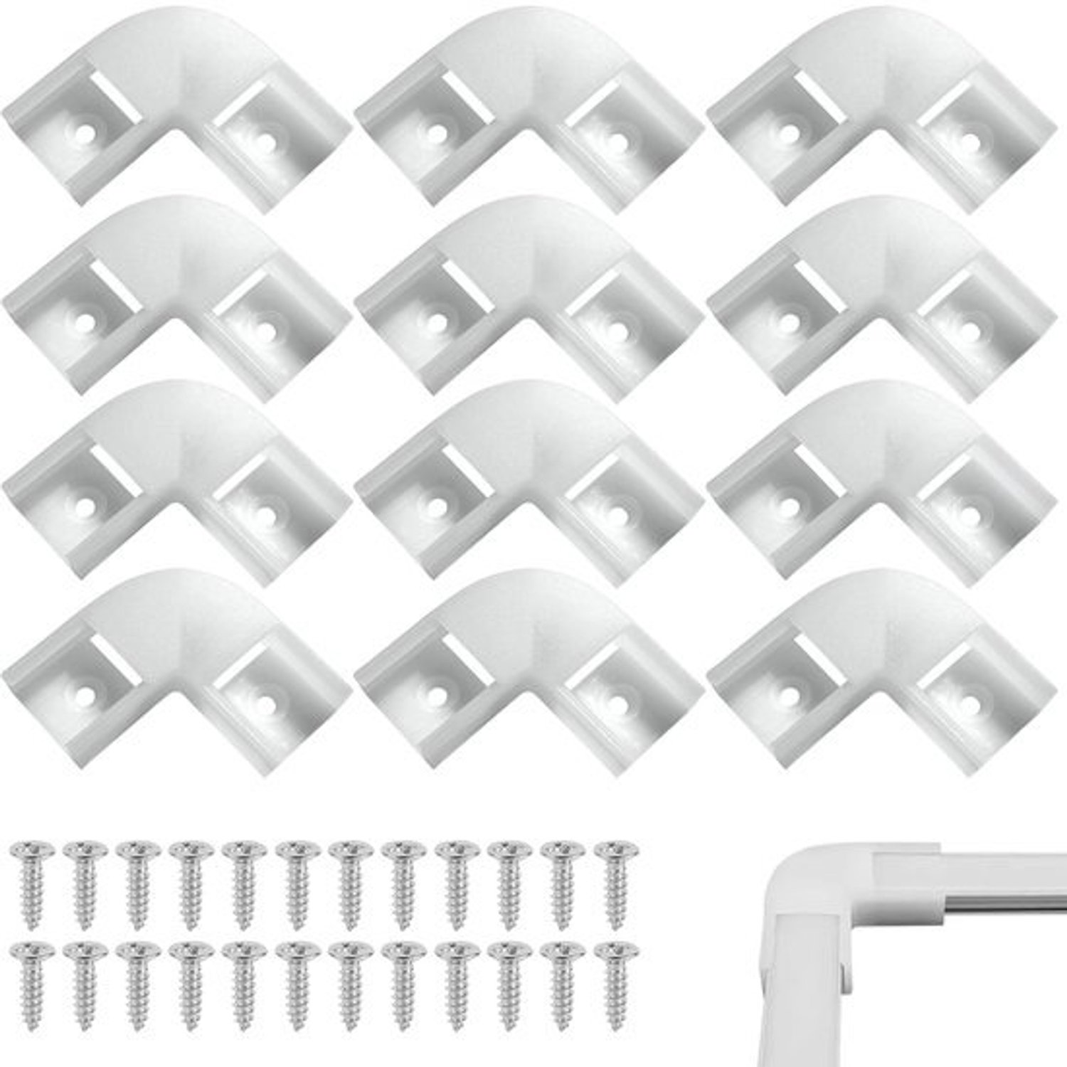 Hoekverbindingen Aluminium Profiel - Verbindingsstukken U-profiel - Constructie Versterken - Duurzaam Aluminium Materiaal - Set van 12 Stuks