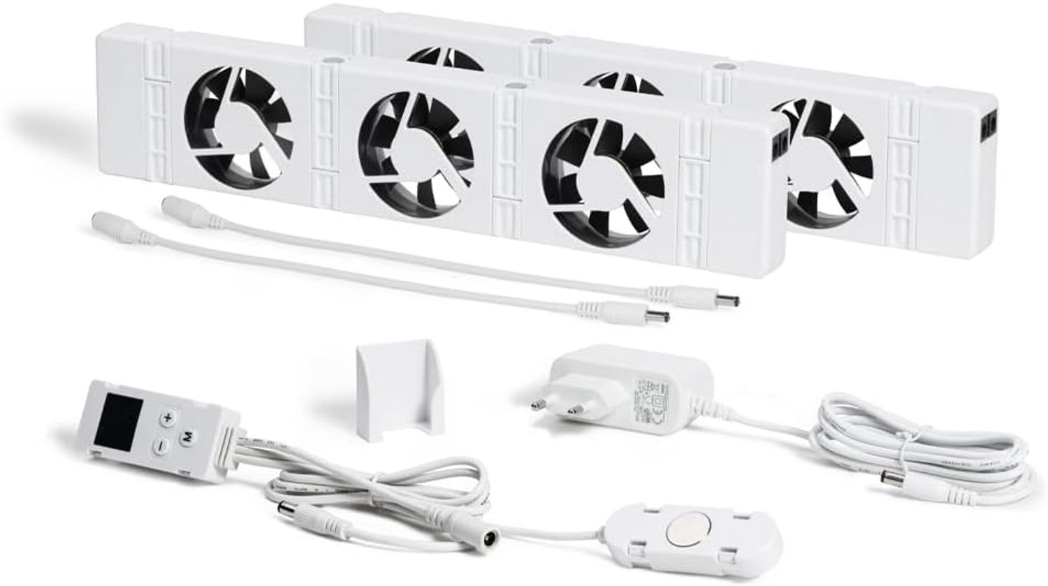 QEVA Radiator Ventilator - Ventilatorkachel - Elektrische Ventilator - Wit - 34cm x 12cm x 7cm