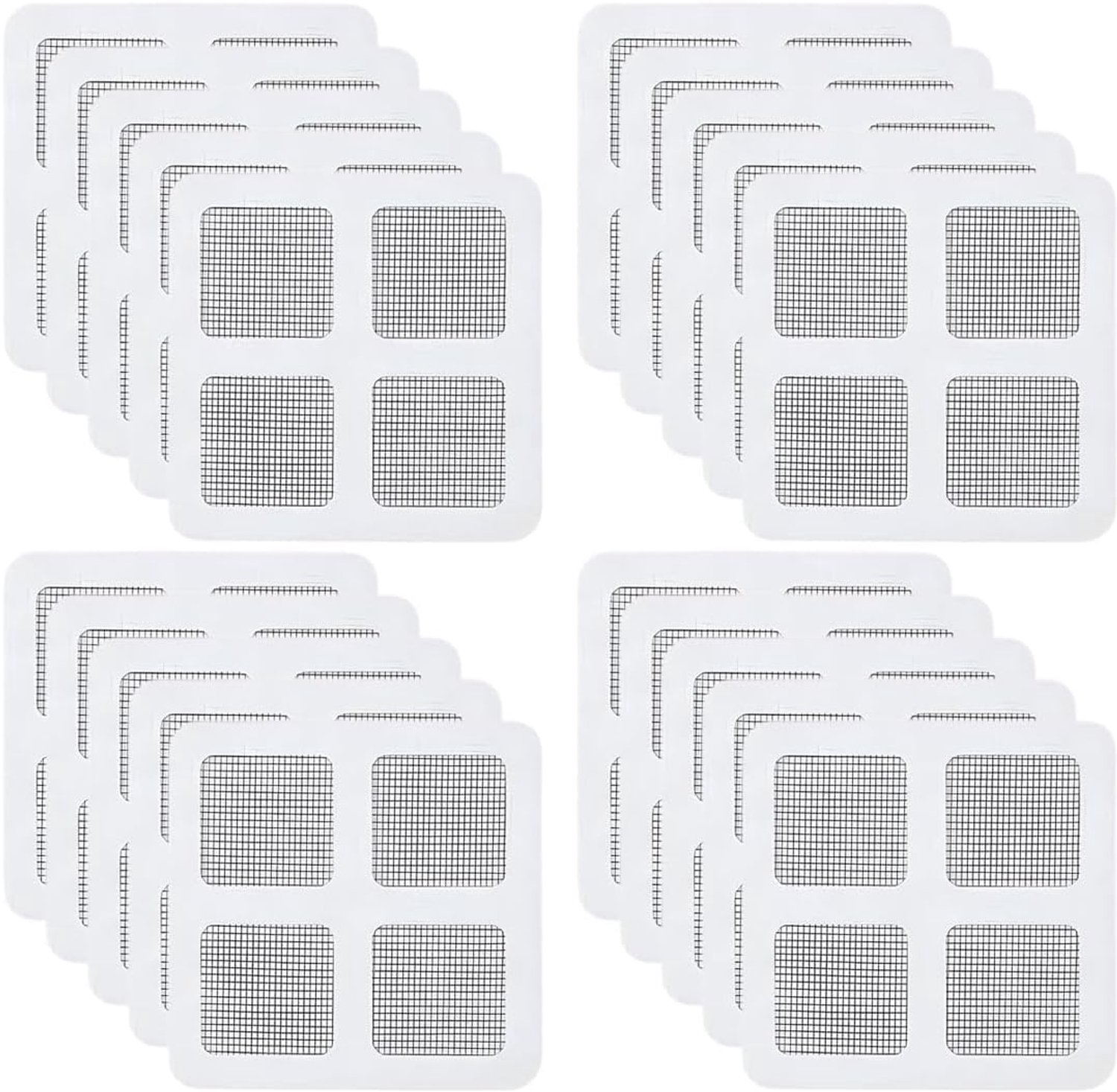 Douche-haarvanger 20 stuks - zelfklevend 10 x 10 cm - van glasvezel - voorkomt verstoppingen - ShopVlot