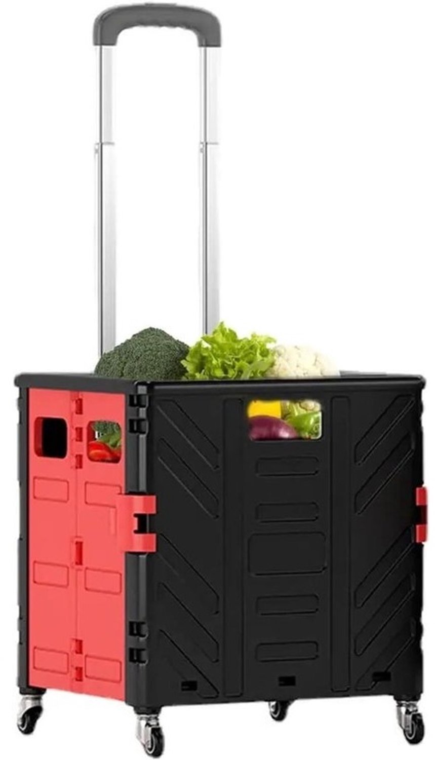 Opvouwbare Rolkist - Vouwdoos Roltas - Zware Lasten Vervoeren - Compact en Draagbaar - 75 Liter - Grijs