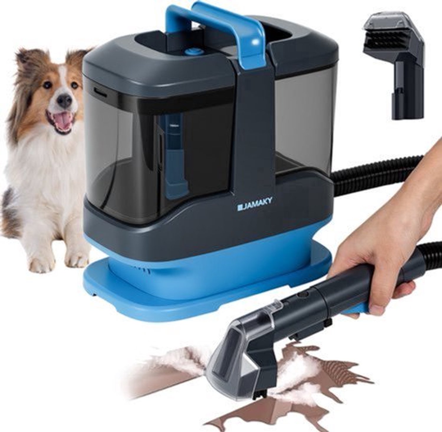 Stoomreiniger Spot Cleaner Machine - 450 W Nat En Droog Gebruik - 3.6 kg Gewicht - Voor Meubels En Tapijt - Handstoomreiniger