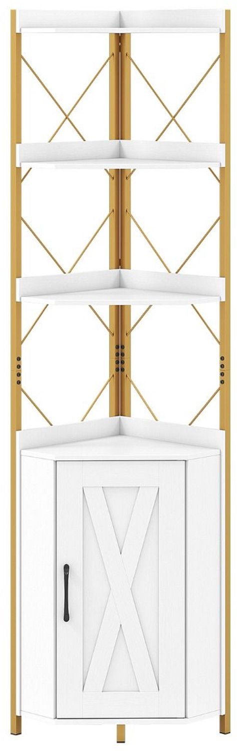 SureDeal® - Opbergrek - Hoekmeubel - Opbergruimte Hoekkast Hoog - 38x38x180 cm - Wit