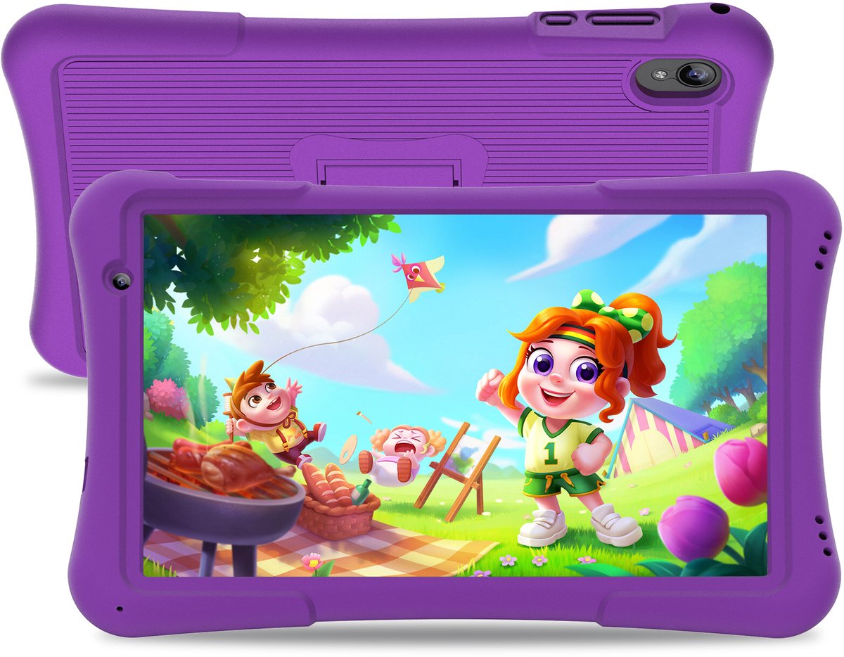 Kindertablet Green - 10.1 Inch IPS Scherm - 4 GB RAM - 32 GB Opslag - Android 12 - Quad Core Processor - WiFi 6 - Dubbele Camera