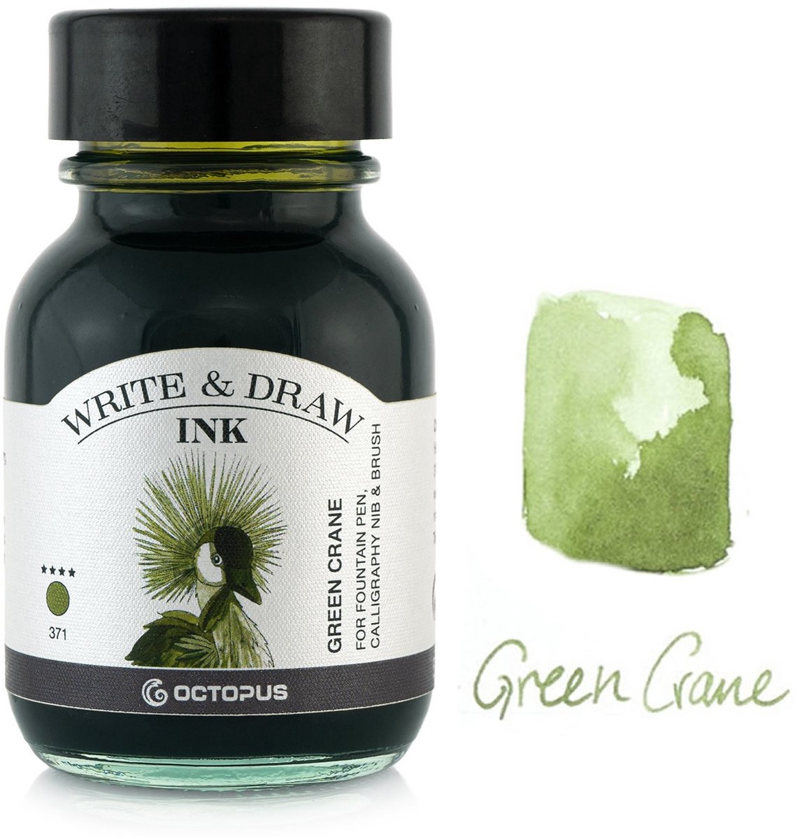 Octopus - Vulpen inkt - Schrijfinkt - Tekeninkt - 50 ml - Green Crane