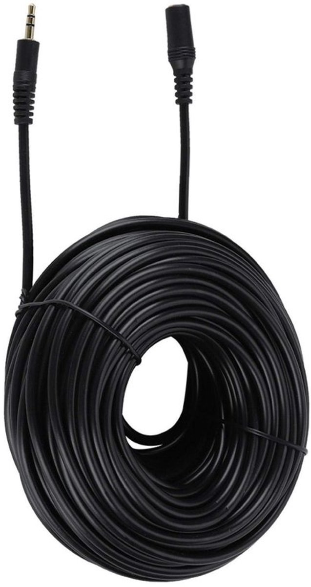 By shayne - Hi-Fi Audio Stereo AUX Kabel - 30m - 3.5mm Jack Male-Female - Zwart