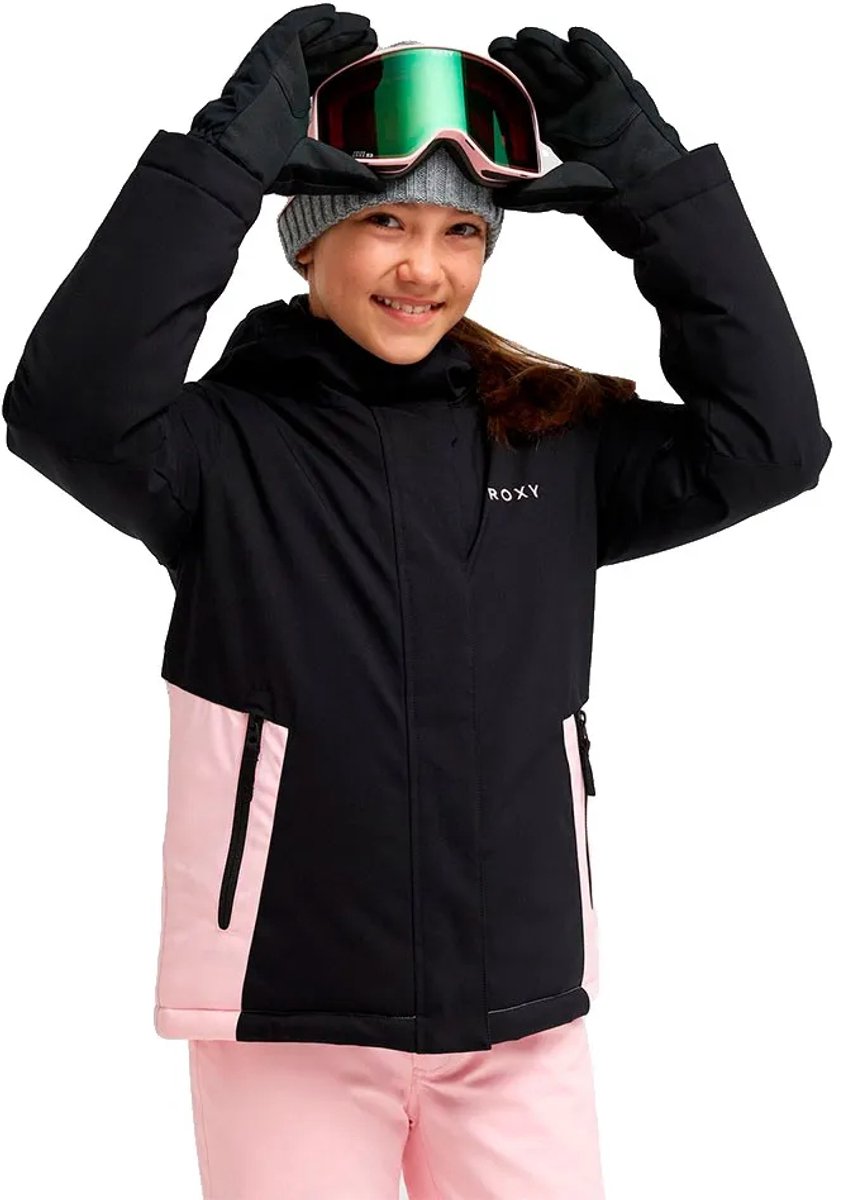 Roxy Snowflare Jas Zwart 16 Years Kinderen