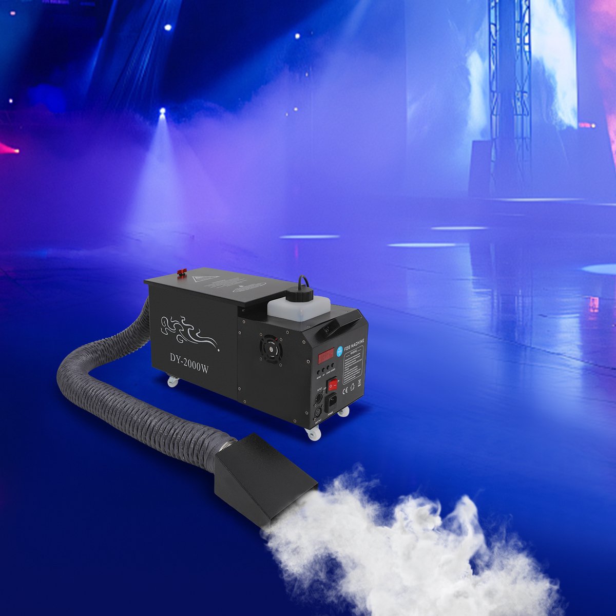 Laagliggende Mistmachine Eu-stekker - 2000 W Vermogen - 5 Liter Watertank - Podiumverlichtingseffect - Professioneel Gebruik