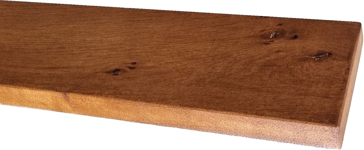 GoudmetHout Zwevende wandplank - donker eiken - 260 x 15 cm - Blinde Montage