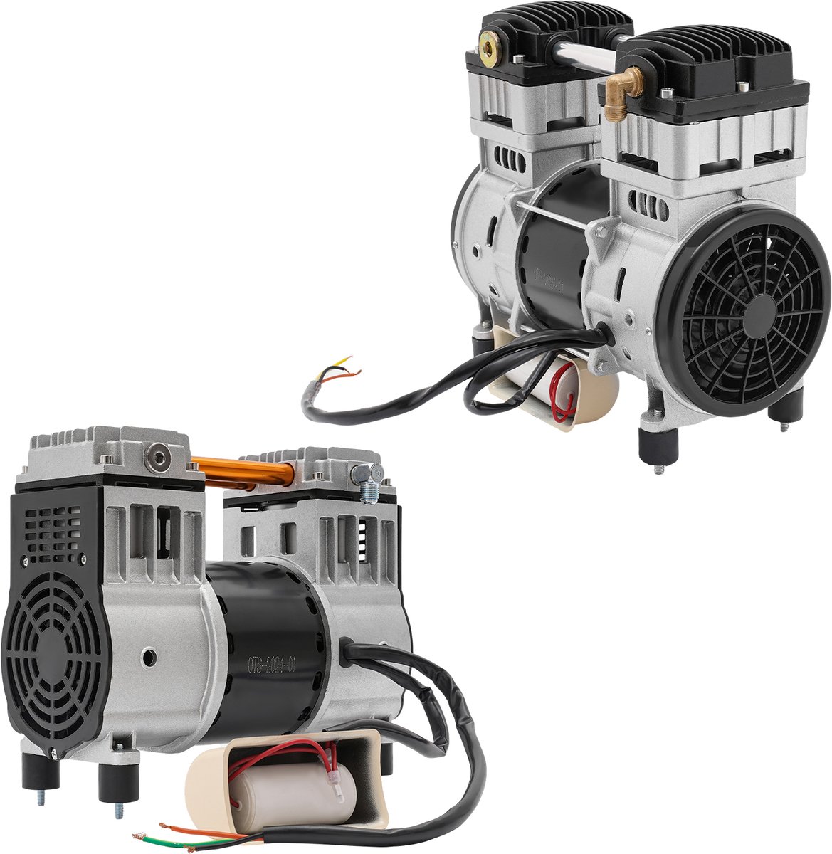 Luchtcompressor Pompkop - 1500W Vermogen - 0.7 Mpa Werkdruk - IJzer En Koper - Elektrisch - Compressor Met Drukregelaar