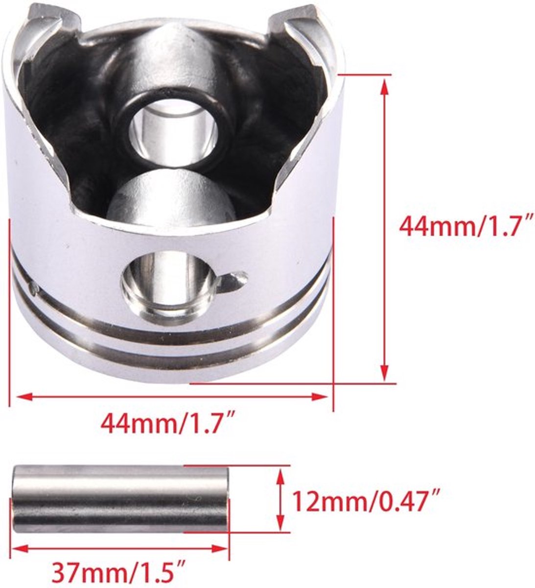 Woostar Piston Rings Set 40mm voor 2-takt 47cc 49cc Gas Scooter en Mini Pocket Bike