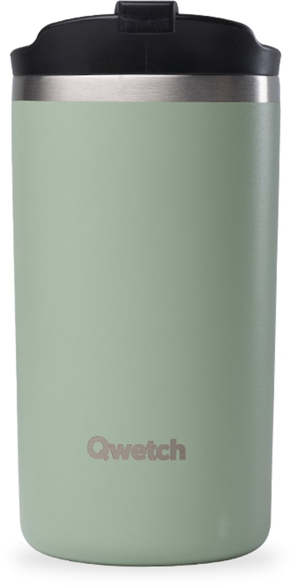 Qwetch Travel mug Geïsoleerd - Matt Linnendegroen