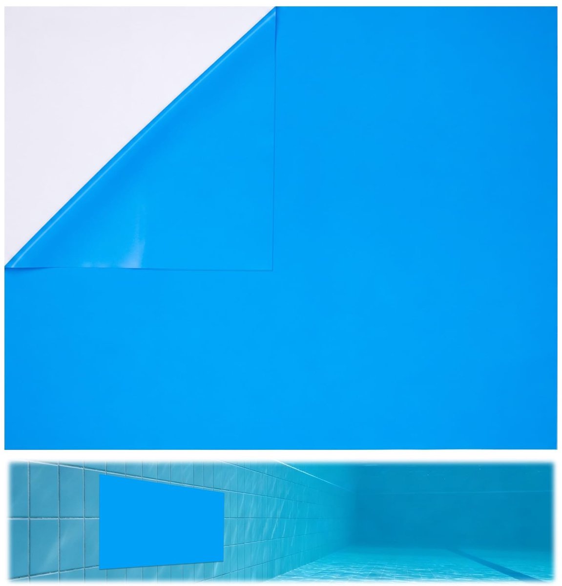Elzusha - Zelfklevende PVC Reparatieset voor Zwembaden - 125x85 cm - Blauw