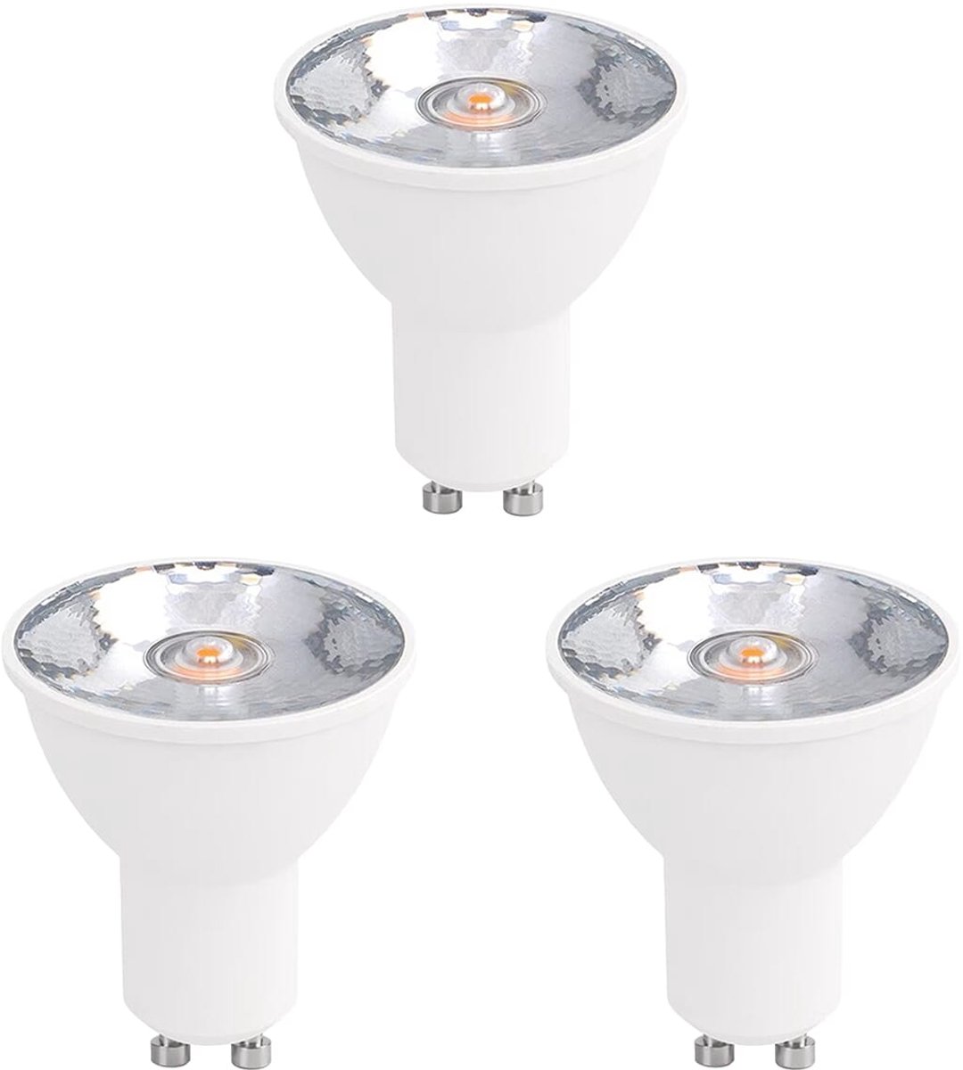 VITO FOCUS - LED Spot GU10 - 7W 560lm 2700K - Warm Wit Licht - Lichthoek 10° - Wit - 15.000 uur - 3 stuks