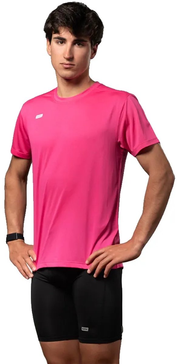 42k Running Raw T-shirt Met Korte Mouwen Roze M