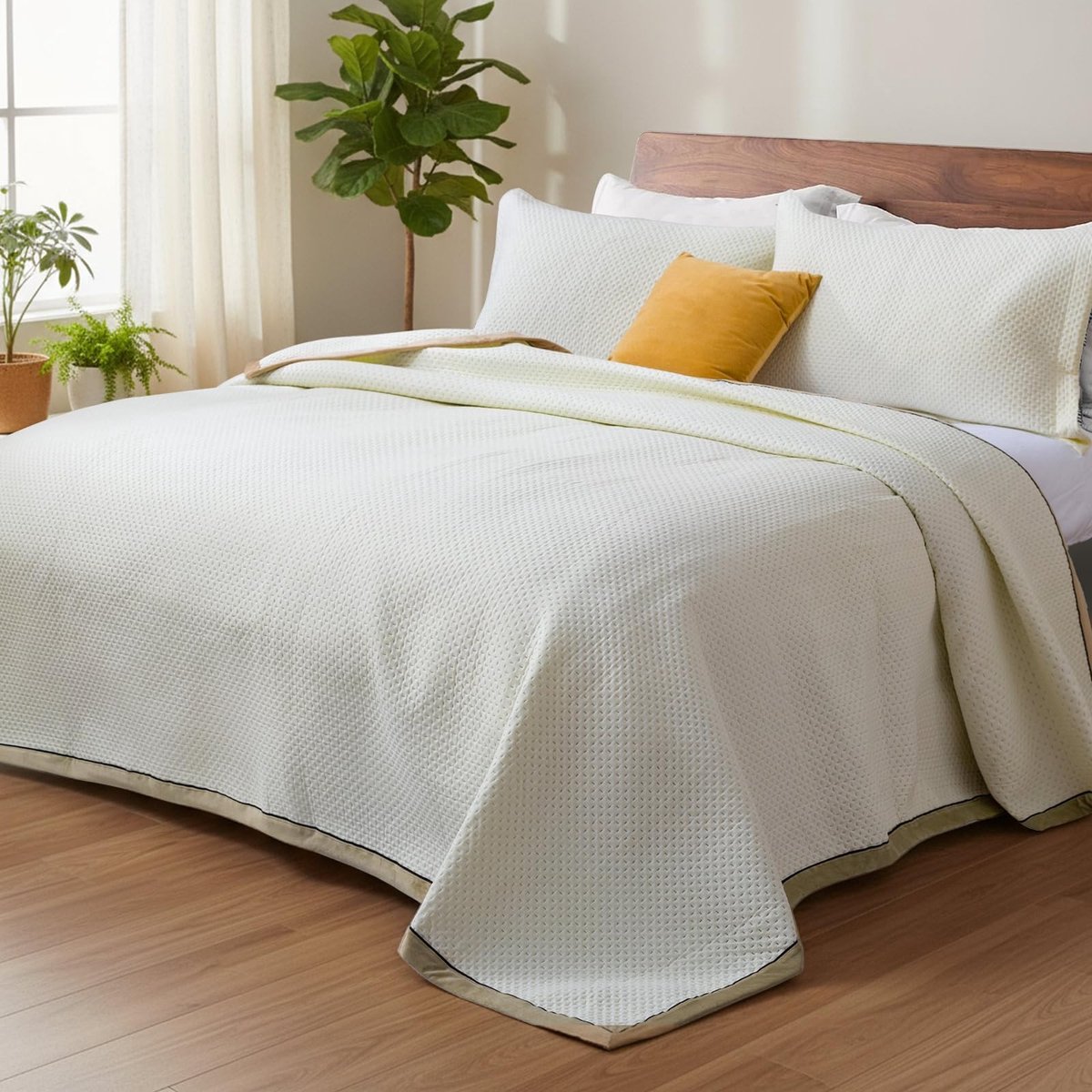 Elzusha - Luxe Bedspread Set van 3, 220 x 240 cm met 2 Kussenslopen