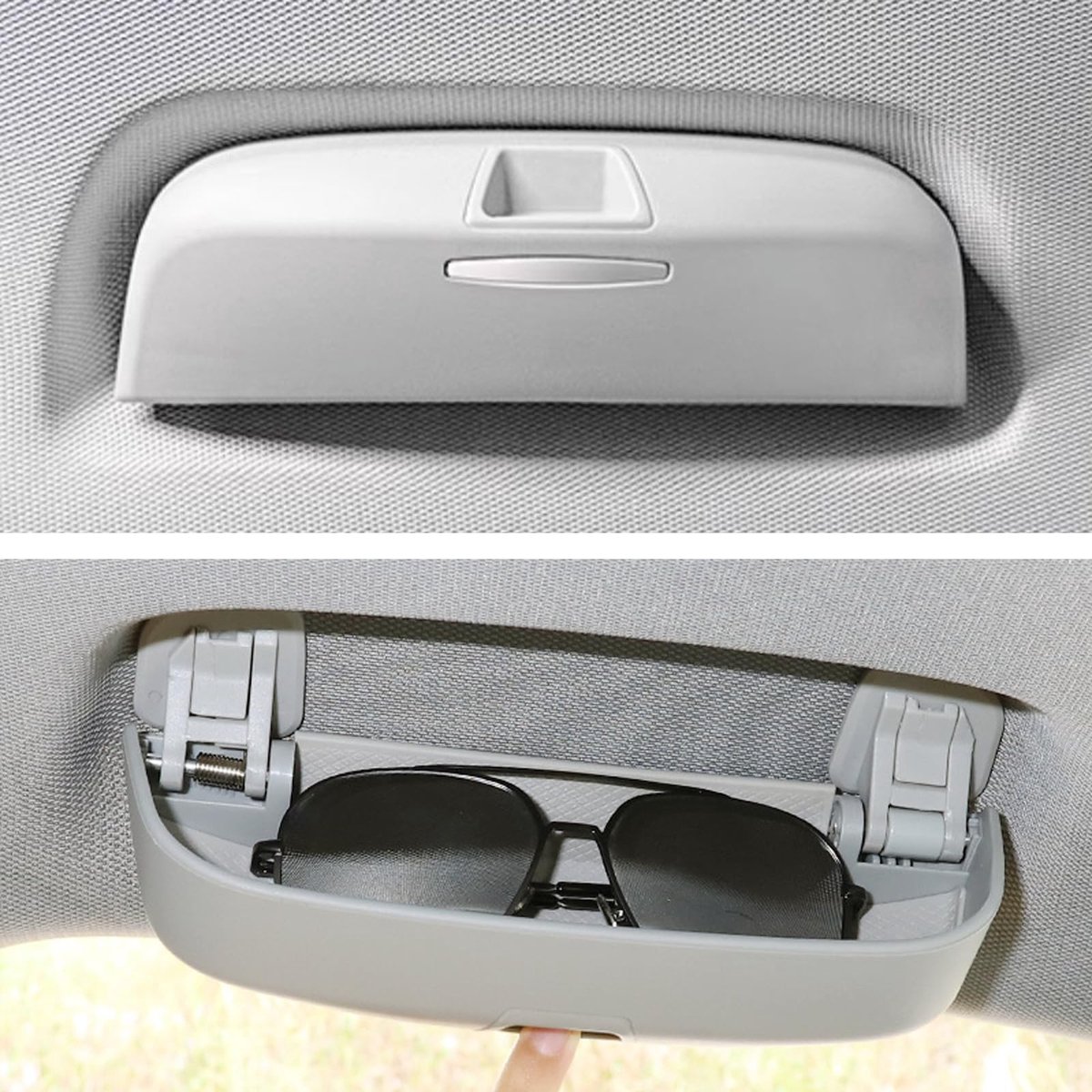 Elzusha - Zonnebrilhouder voor Audi A1/Q2 - Grijs