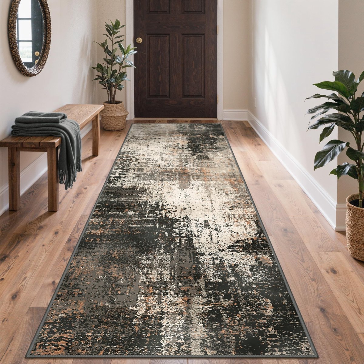 Elzusha - Luxe Badmat Microfiber 60x90cm Zwart en Antislip