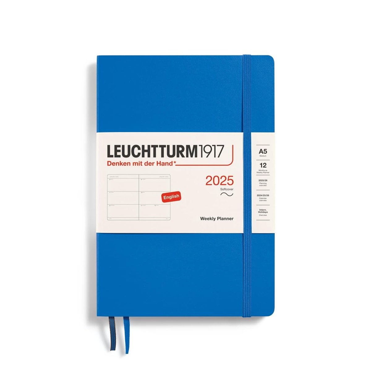 Elzusha - Weekly Kalender 2025 - A5 met Softcover in Sky Kleur