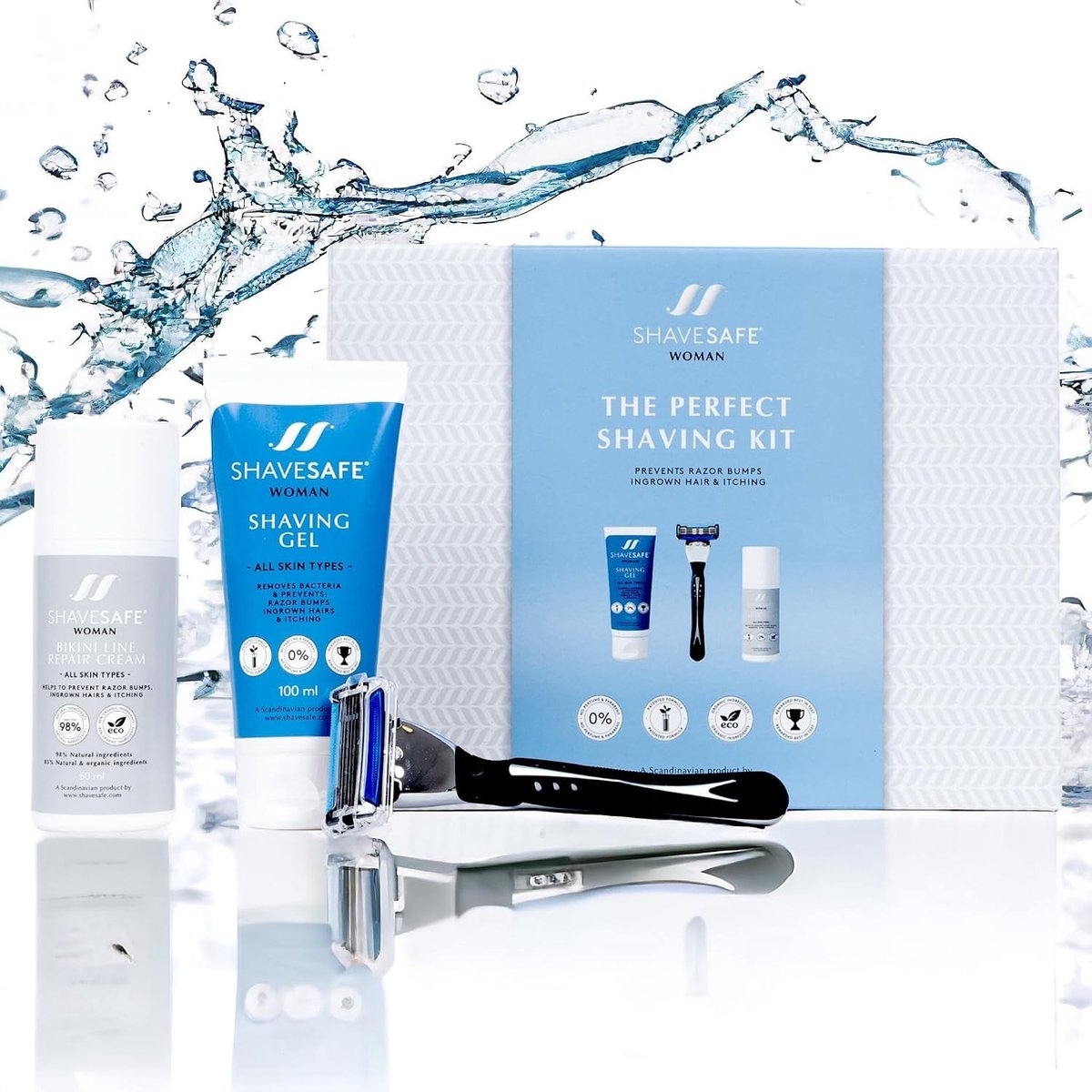 Scheerset voor Dames - Perfecte Set voor Thuisgebruik - Inclusief Scheermes en Scheercrème