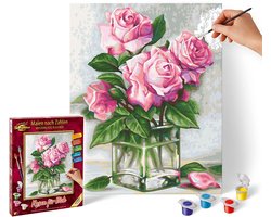 Elzusha - Schilderen op Nummeren Rozen voor Jou 24 x 30 cm