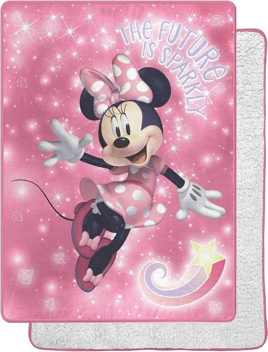 Elzusha - Luxe Polyester Dekentje met Minnie Mouse Motief