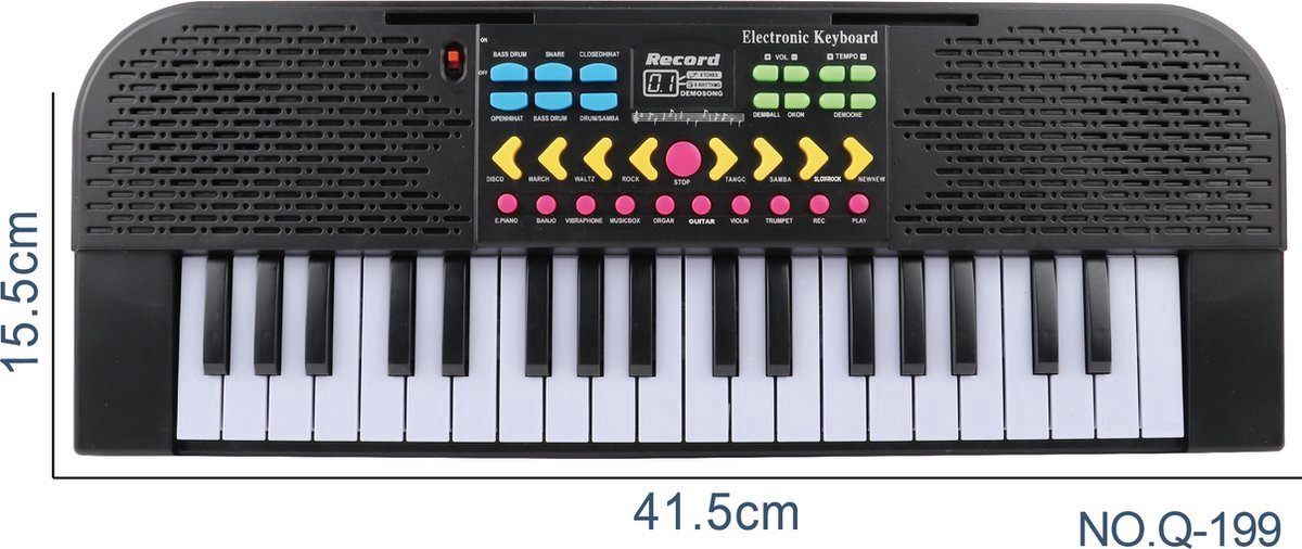 YAR - Elektronisch Keyboard - 37 Toetsen – Piano voor Kinderen & Beginners – Met USB, Microfoon en Opnamefunctie