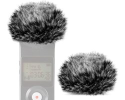 Furry Windshield voor ZOOM H1 en H1n Handheld Recorder - DeadCat Wind Cover Muff en Fluffy Bescherming tegen Windruis (Grijs/2-Pack)