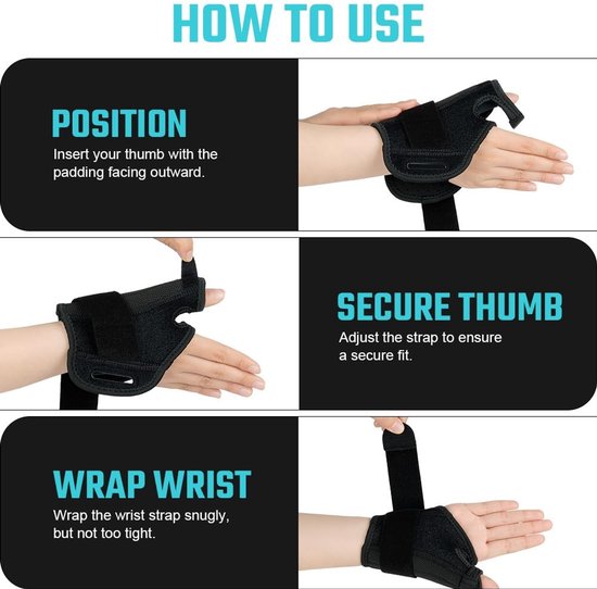 Verstelbare Duimspalk voor Rechts, Lichtgewicht en Ademend, Ideaal voor Tendonitis, Artritis en Verstuikingen — afbeelding 3