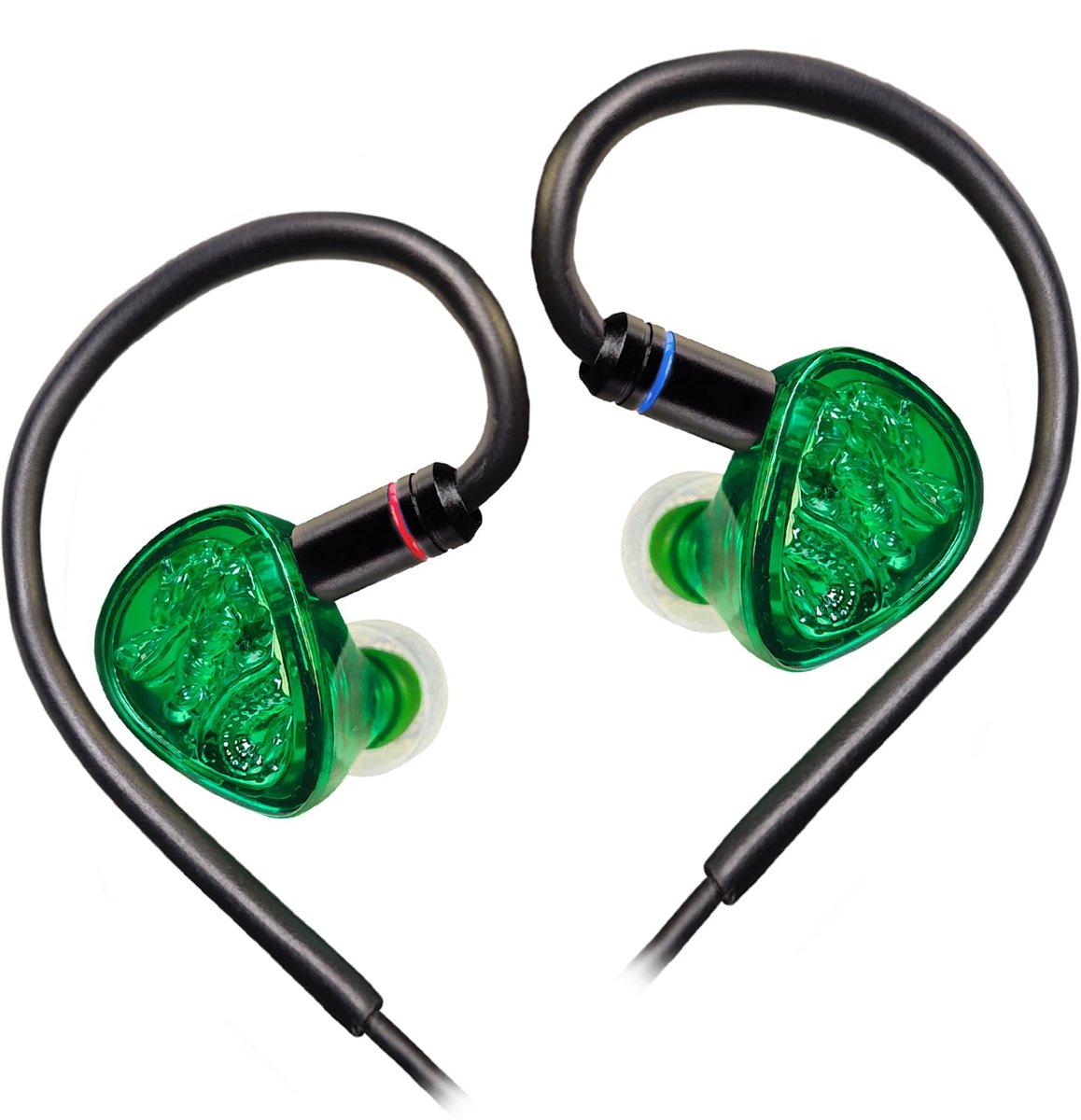 Jyinudio Oortelefoons, bedrade in-ear hoofdtelefoon voor muziek en gesprekken (groen, 3,5 mm met microfoon) - ShopVlot