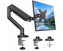 IMENGINE® Monitor Arm 1 Scherm – Gasveer Monitorarm 13-32 Inch – Monitor Beugel voor Bureau – VESA 75x75/100x100 – Verstelbare Monitorhouder tot 7 kg – Zwart