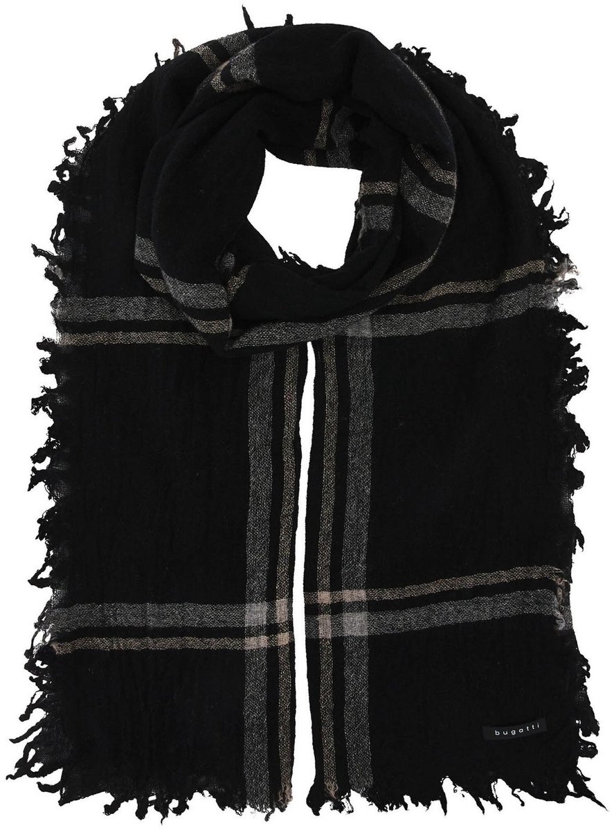 bugatti sjaal Light Scarf Black zwart