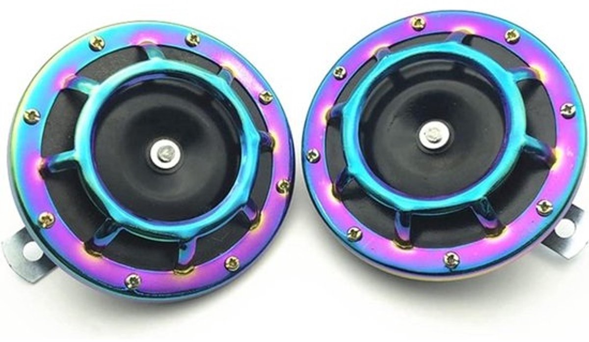 Dubbele autoclaxon - Luid geluid - Veilig rijden - Waterdicht ontwerp - 125 mm diameter - Chroom