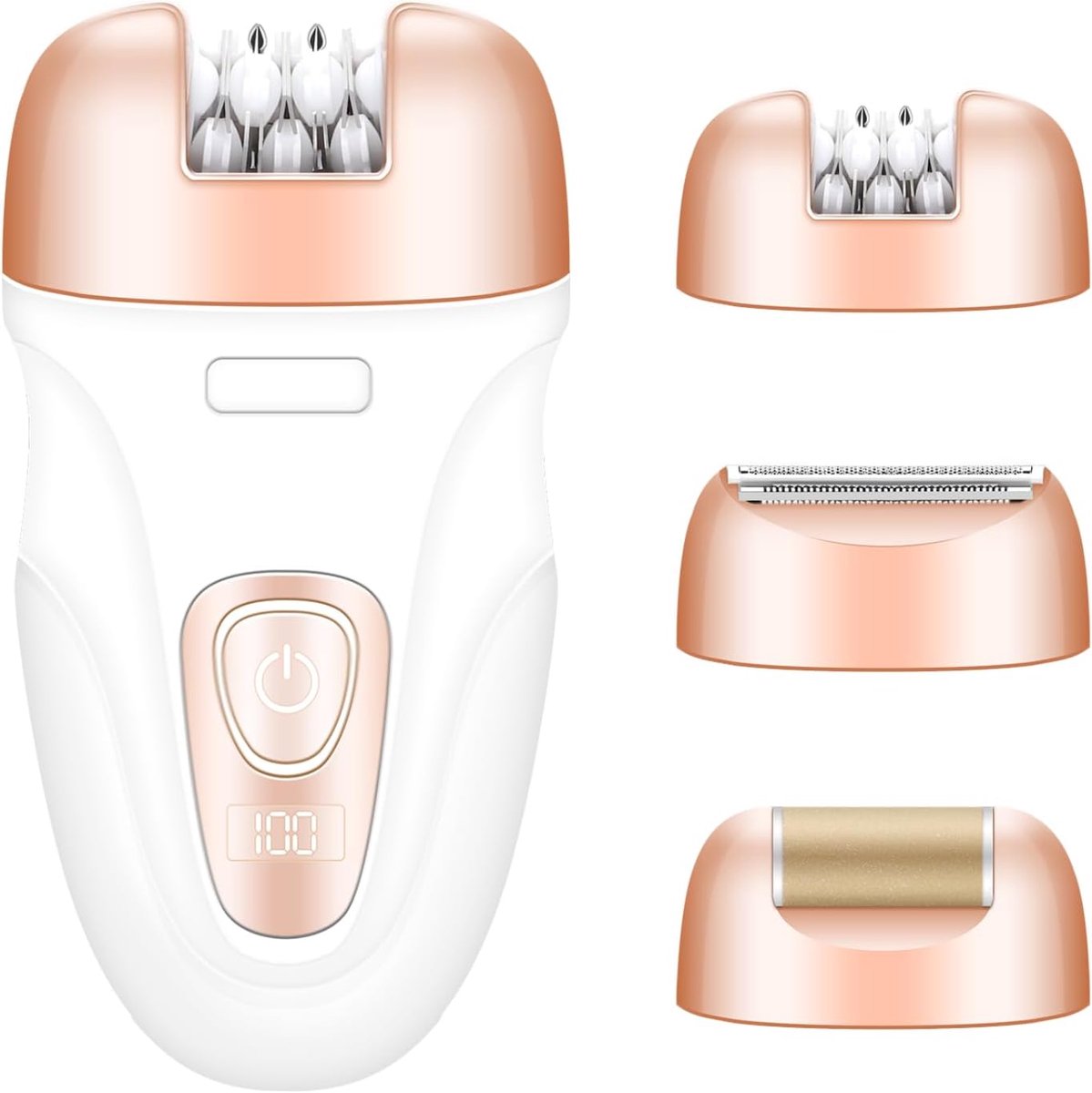 Draagbare 3-in-1 Epilator voor Dames met Scheerkop en Voetvijl