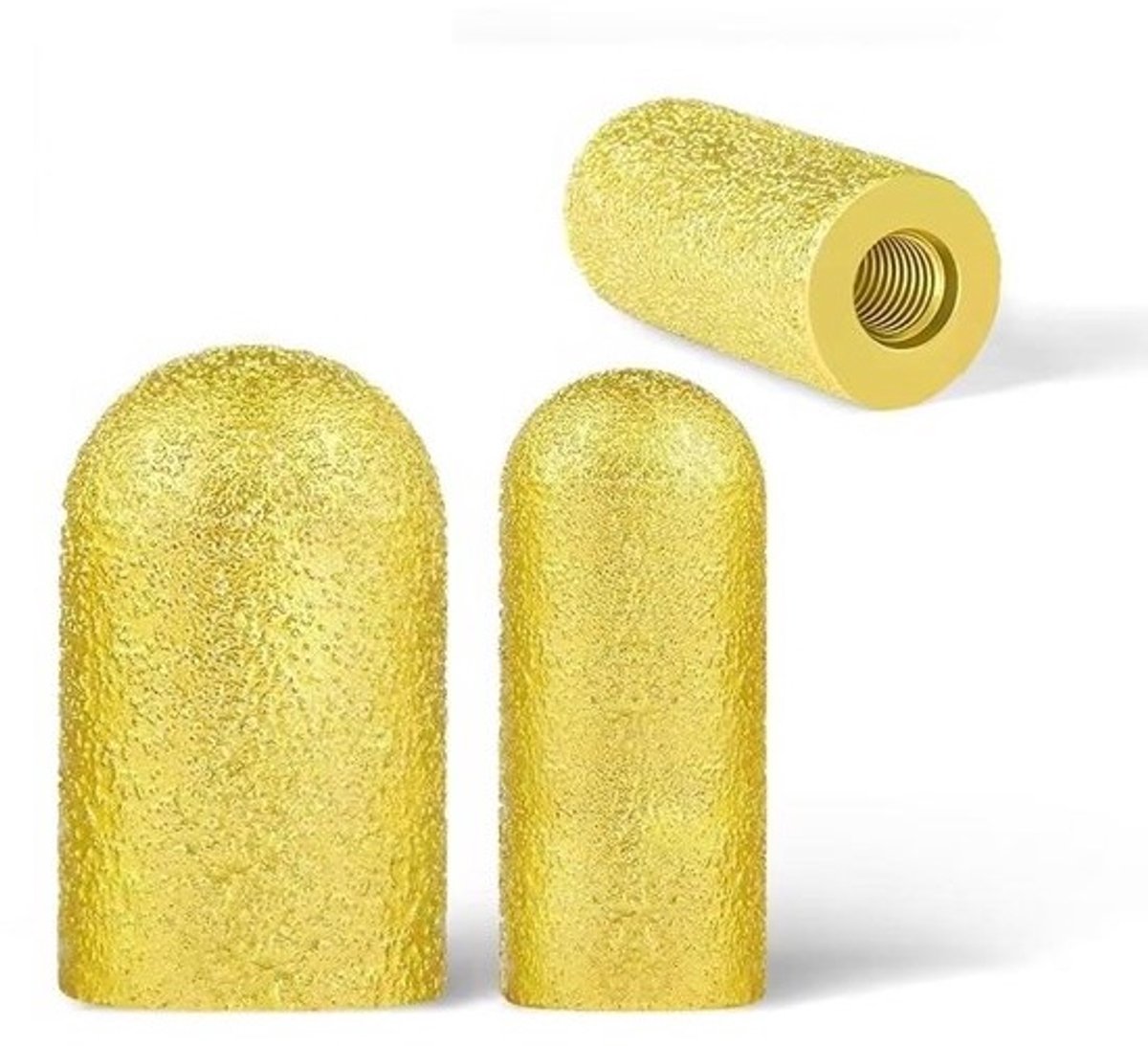 Slijpschijf Vingerbit - Gesoldeerde Frees - Randafwerking Steen - Hardgesoldeerde Coating - M10 Draad - Goudkleurig