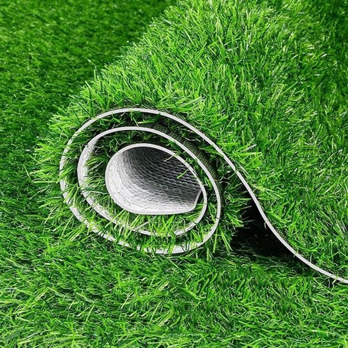 Kunstgrastapijt - Voor binnen en buiten - Tuintdecoratie - Met afwateringsgaten - 20 mm hoog - Groen