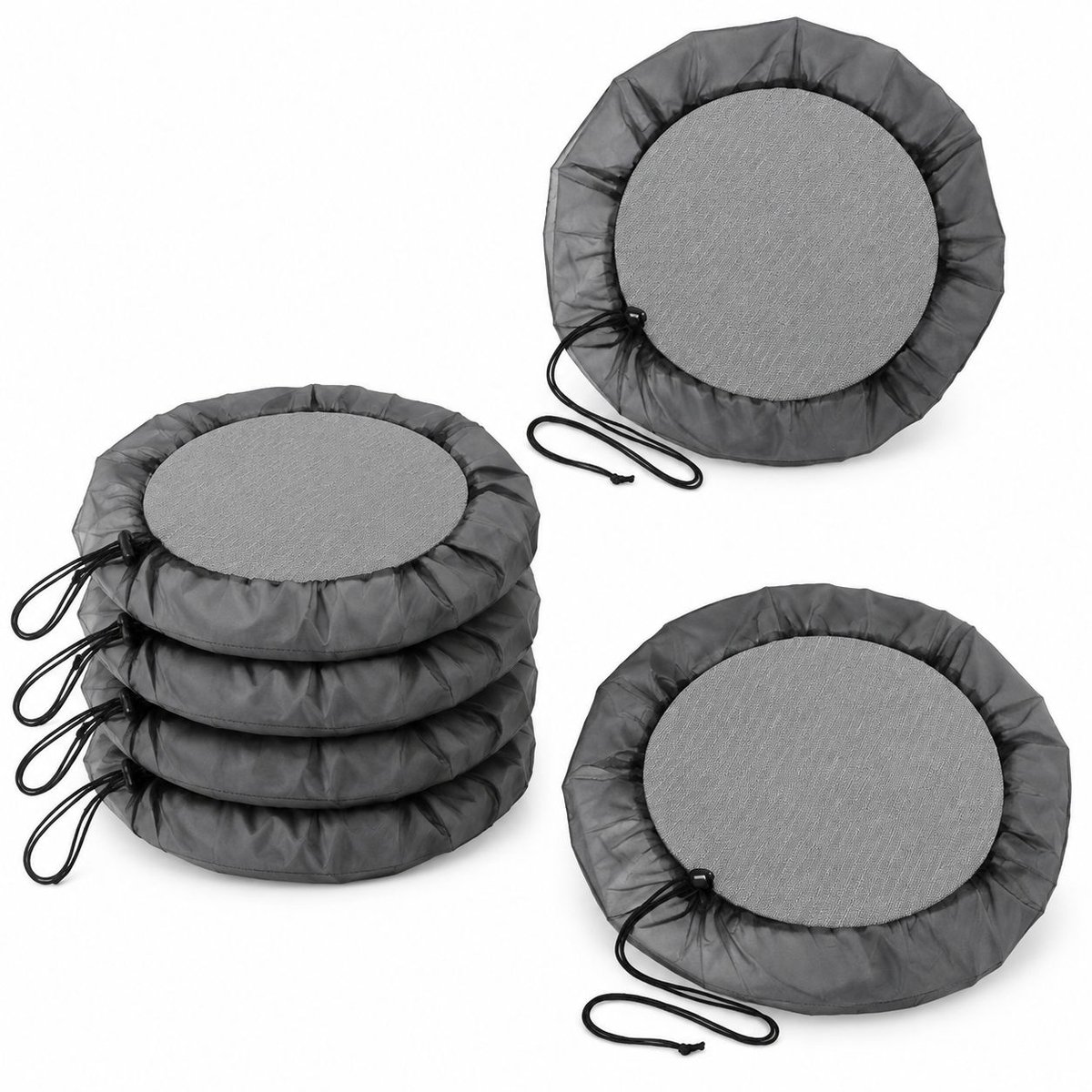 VHV - Regenton covers - 3 stuks - 100 cm - Zwart - Wateropvang netten - Water schoon houden - Fijnmazige bescherming - in de tuin