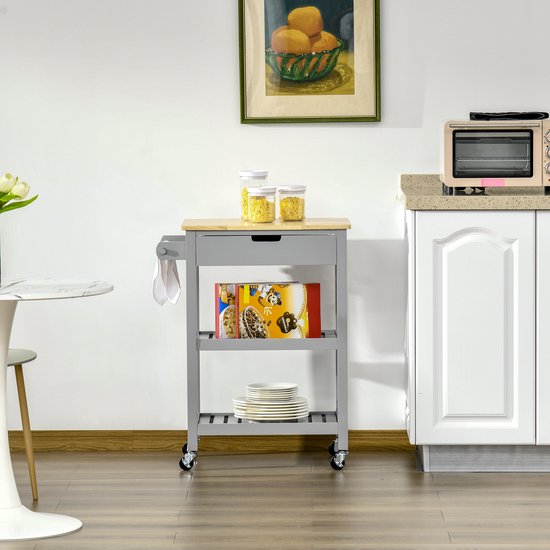 Serveerwagen keuken - Praktische opslag met mobiele functie voor thuisgebruik - model 150 — afbeelding 3