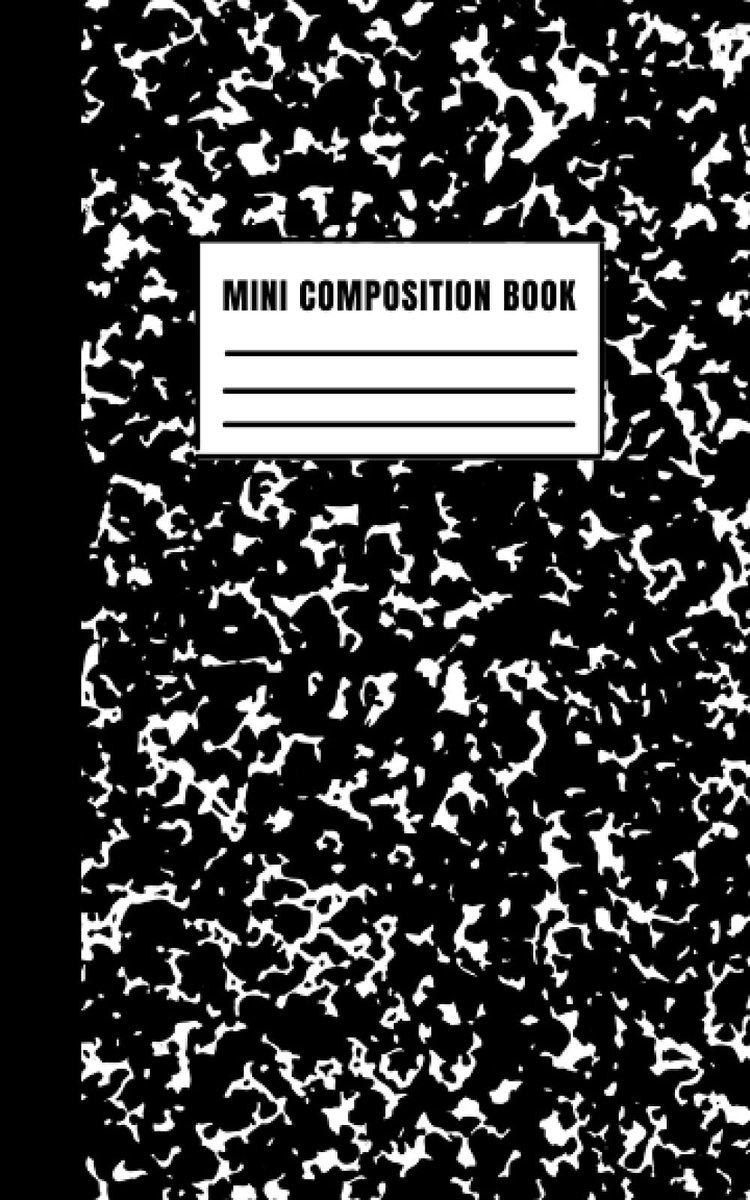 Mini Composition Book: Black Marble, 5 X 8, Small College Rule Journal Notebook, Use for School, Work, Ideas, Writing - ShopVlot