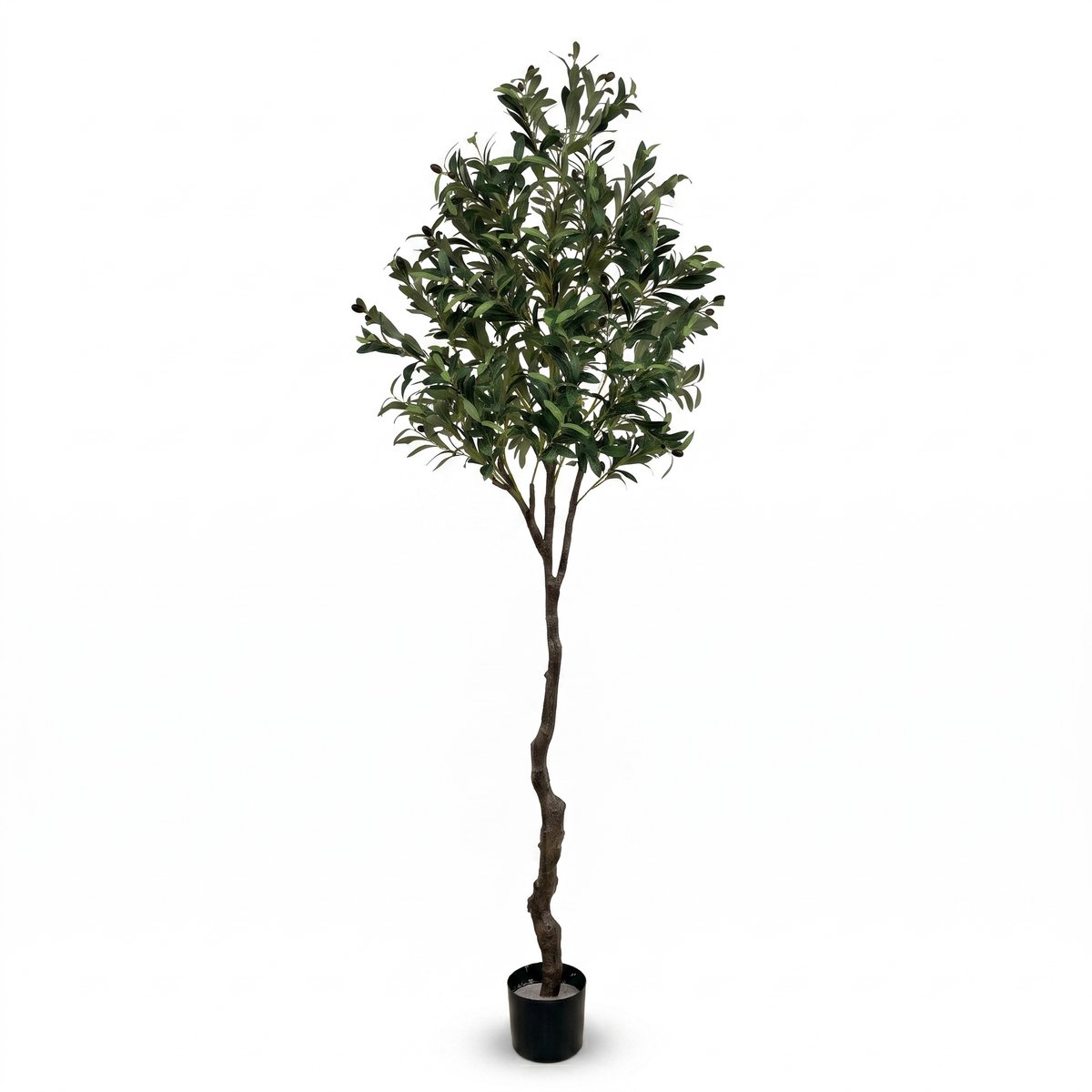 IvoQ Kunst Olijfboom 210 cm - Realistische XL Kunstplant met Olijven