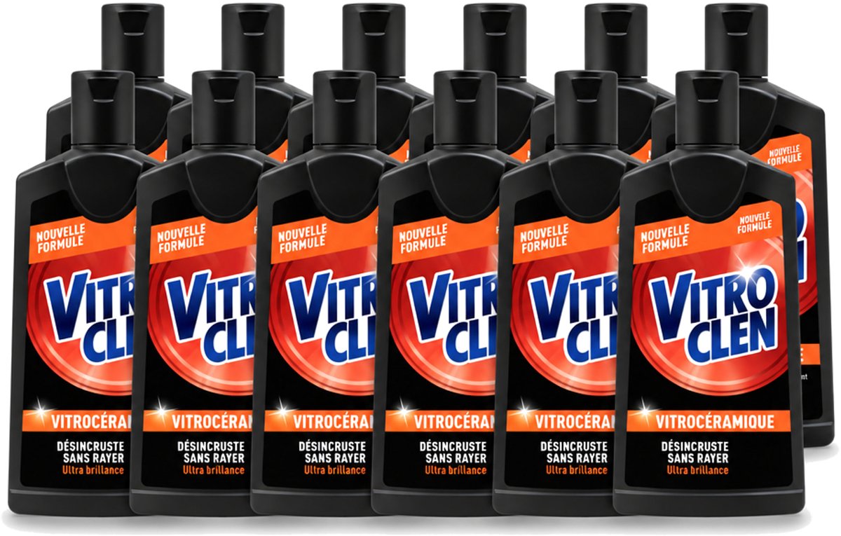 12 x Vitroclen - Kookplaatreiniger - Keramisch & Inductie - Ultra Glans - 310 ml - Voordeelverpakking - 12 stuks