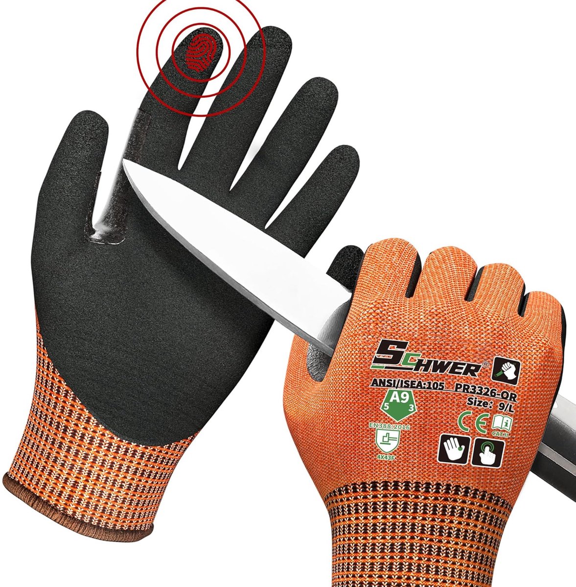 Schwer Cut protection gloves LEVEL A9/F, meets the highest American and European standards for extreme cut protection - ShopVlot