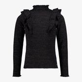 TwoDay meisjes shirt met lange mouwen en glitters zwart - Maat 134/140