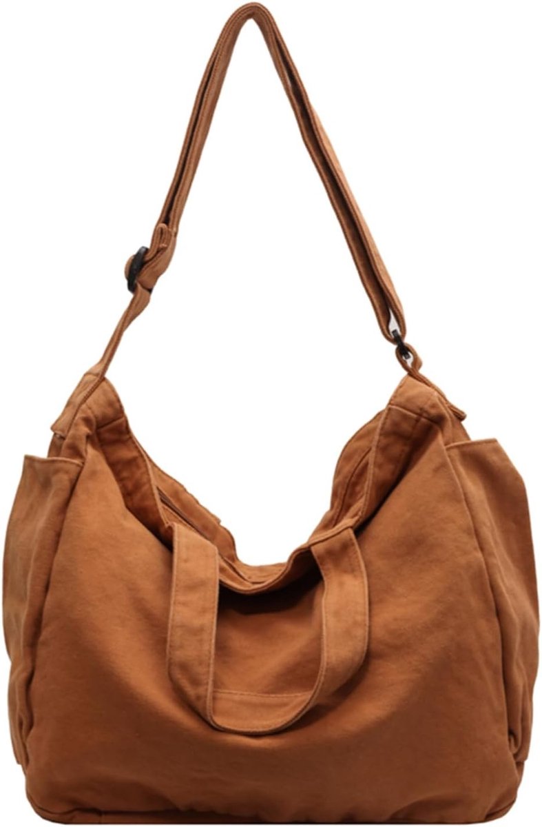 Unisex Schoudertas van Katoen | Handtas voor Vrouwen | Ideaal voor School, Werk en Reizen | Fashionabele Shopper Bag