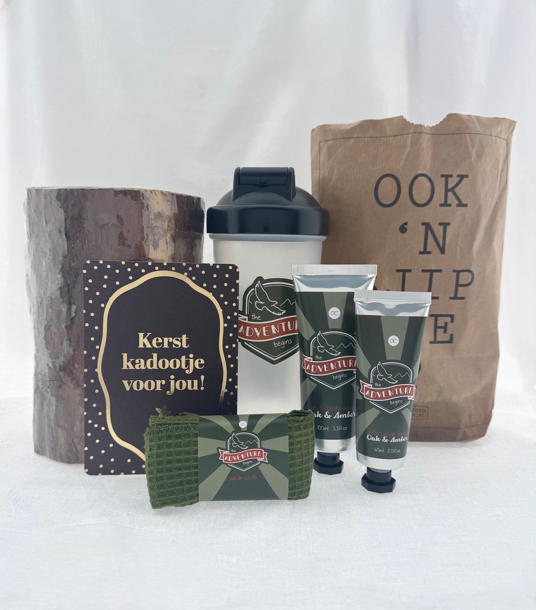Kerst •Cadeaupakket Heren• Fakkel Hout Adventure - Leuk om cadeau te geven - Perfect Gifts