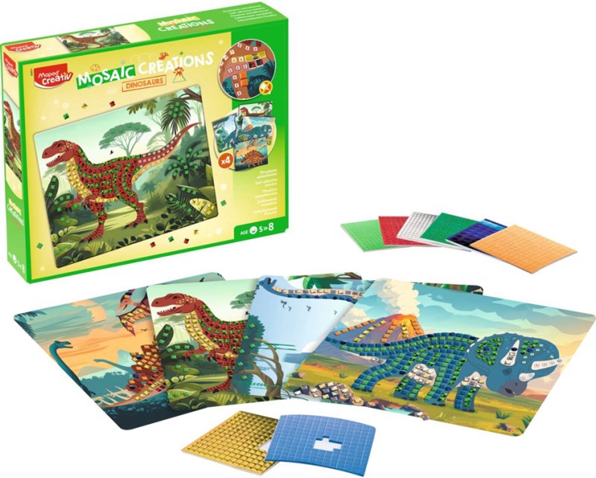 Maped CREATIV mozaïekset DINOSAURIER, 12-delig, vanaf 5 jaar