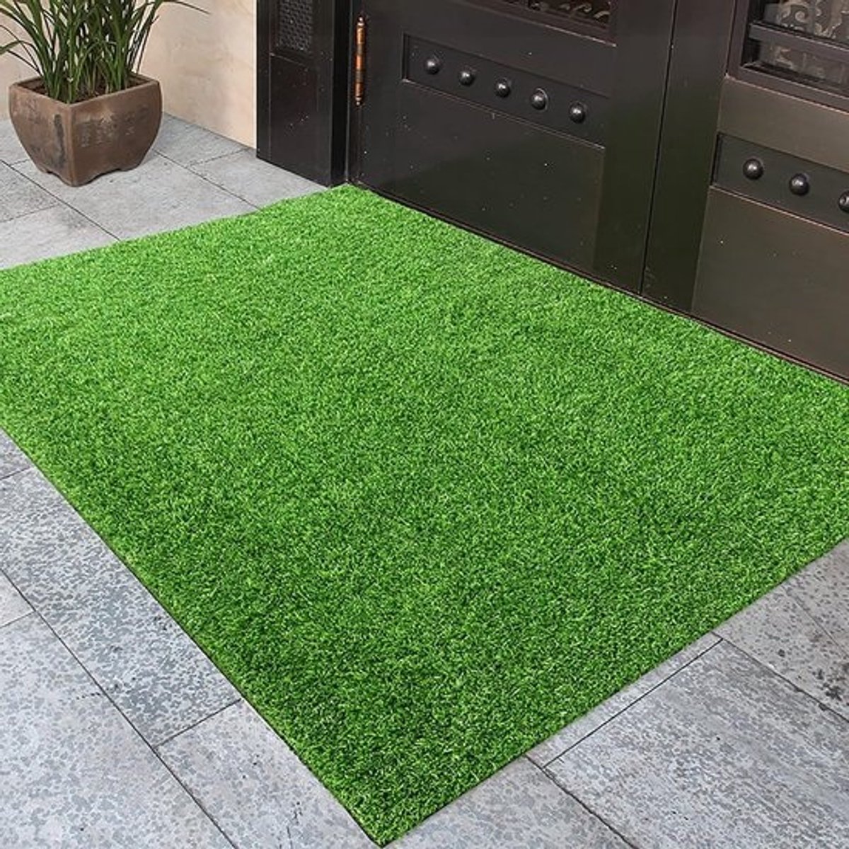 Kunstgrastapijt - Imitatiegrasmat - Voor binnen en buiten - Antislip - huisdiervriendelijk - 50 x 80 cm - Groen