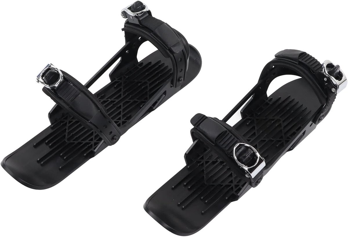 Mini-ski-schaatsen - Zwart - Verstelbare Skigeschoenen voor Volwassenen - Lichtgewicht en Draagbaar voor Wintersport
