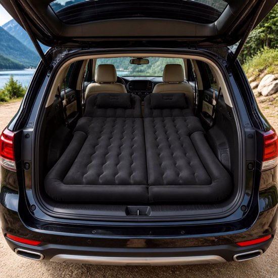 G&G luchtbed - Luchtbedden - Luchtmatras - Auto - 2 persoons - Kofferbak - Achterbank matras - 170x130x12cm - Tot 300kg - Zwart — afbeelding 5