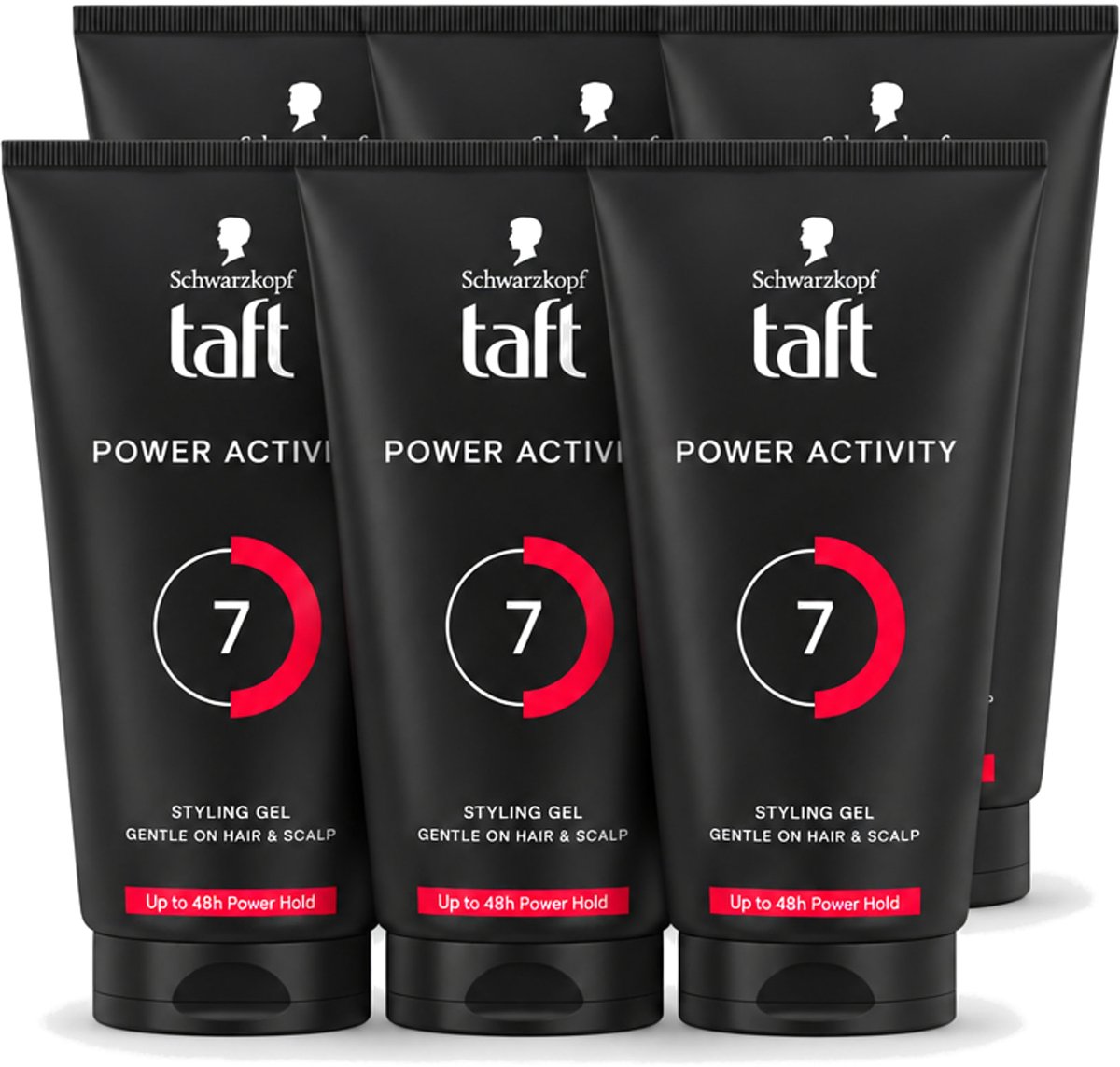 6 x Taft - Power Activity 7 - Styling Gel - Energieke styling - 150 ml - Voordeelverpakking - 6 stuks